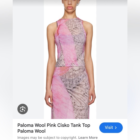 NWT Paloma Wool Pink Cisco Sheer Skirt - Picture 2 of 6